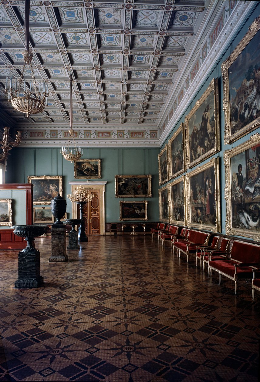 La sala de pinturas flamencas en el Hermitage, siglo XX de Unbekannt