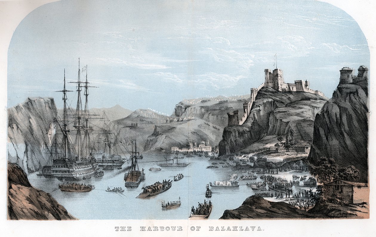 El puerto de Balaklava, Guerra de Crimea, c1854 c1860 de Unbekannt