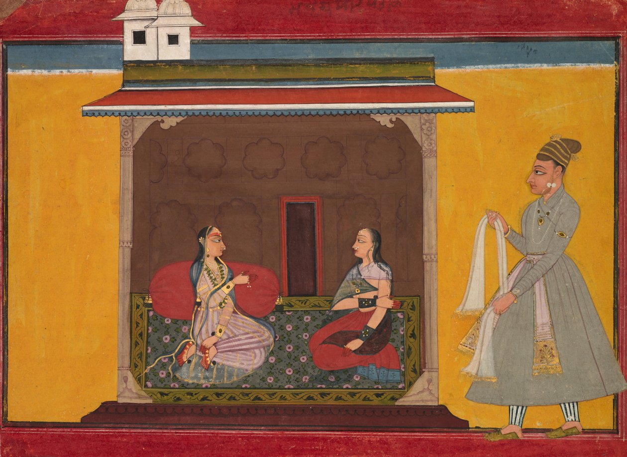La Heroína que es Amada Fielmente: Hoja de un Rasamanjari, c. 1710 de Unbekannt