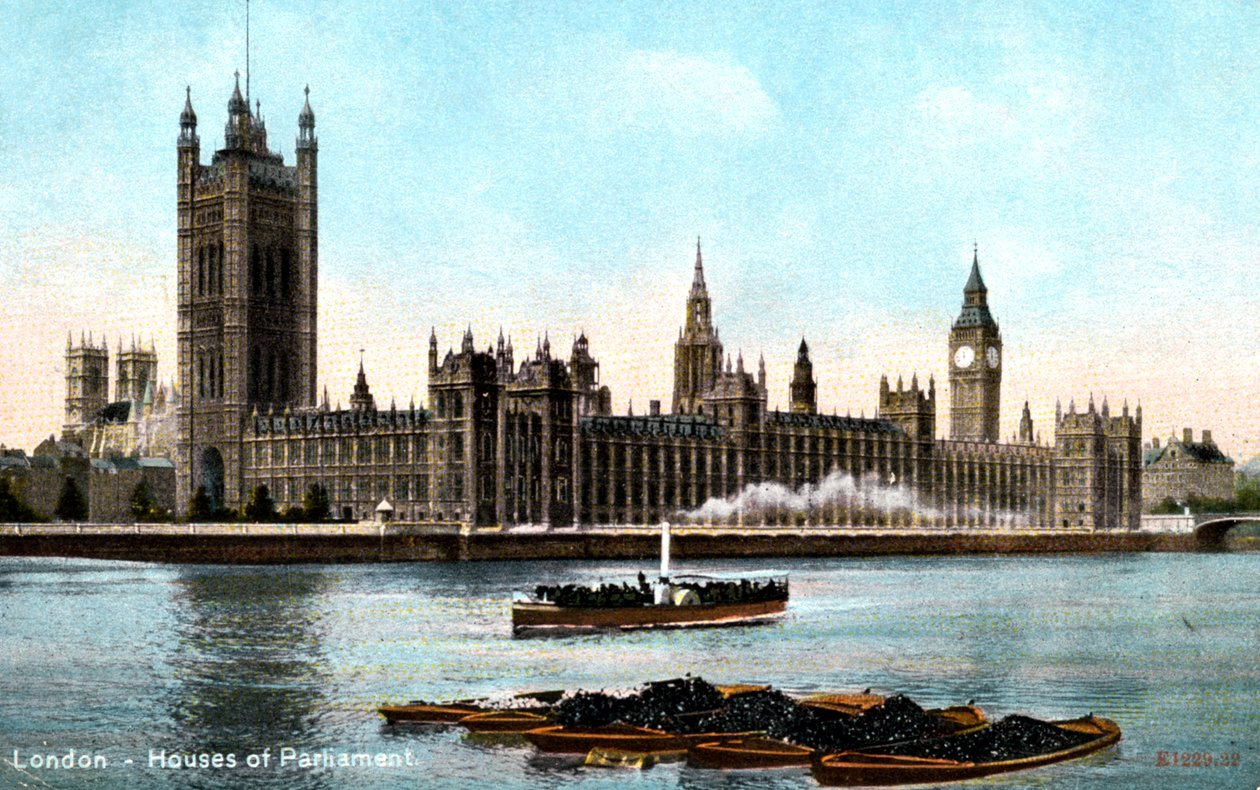 Las Casas del Parlamento, Westminster, Londres, principios del siglo XX de Unbekannt