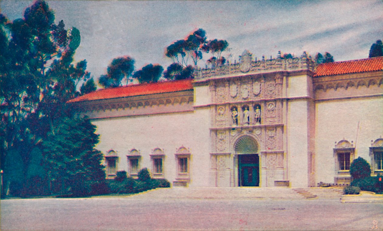 La imponente puerta de la Galería de Bellas Artes, c1935 de Unbekannt