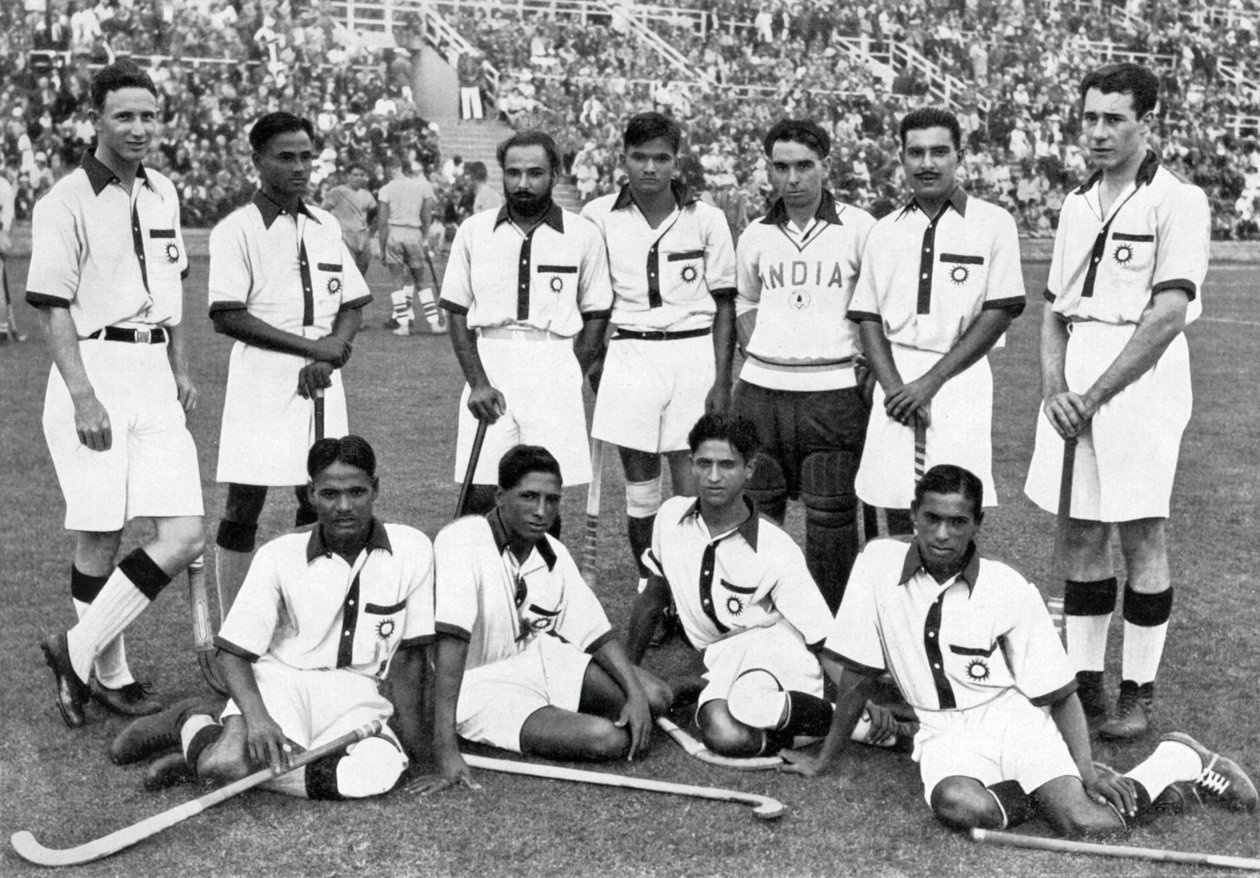 El equipo de hockey de la India, ganadores de la medalla de oro, Juegos Olímpicos de Berlín, 1936 de Unbekannt