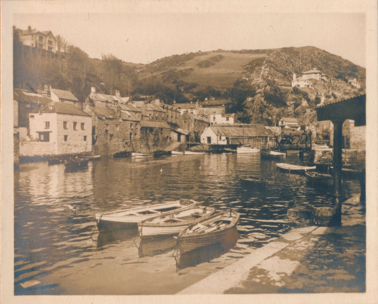 El puerto interior - Polperro, 1927 de Unbekannt