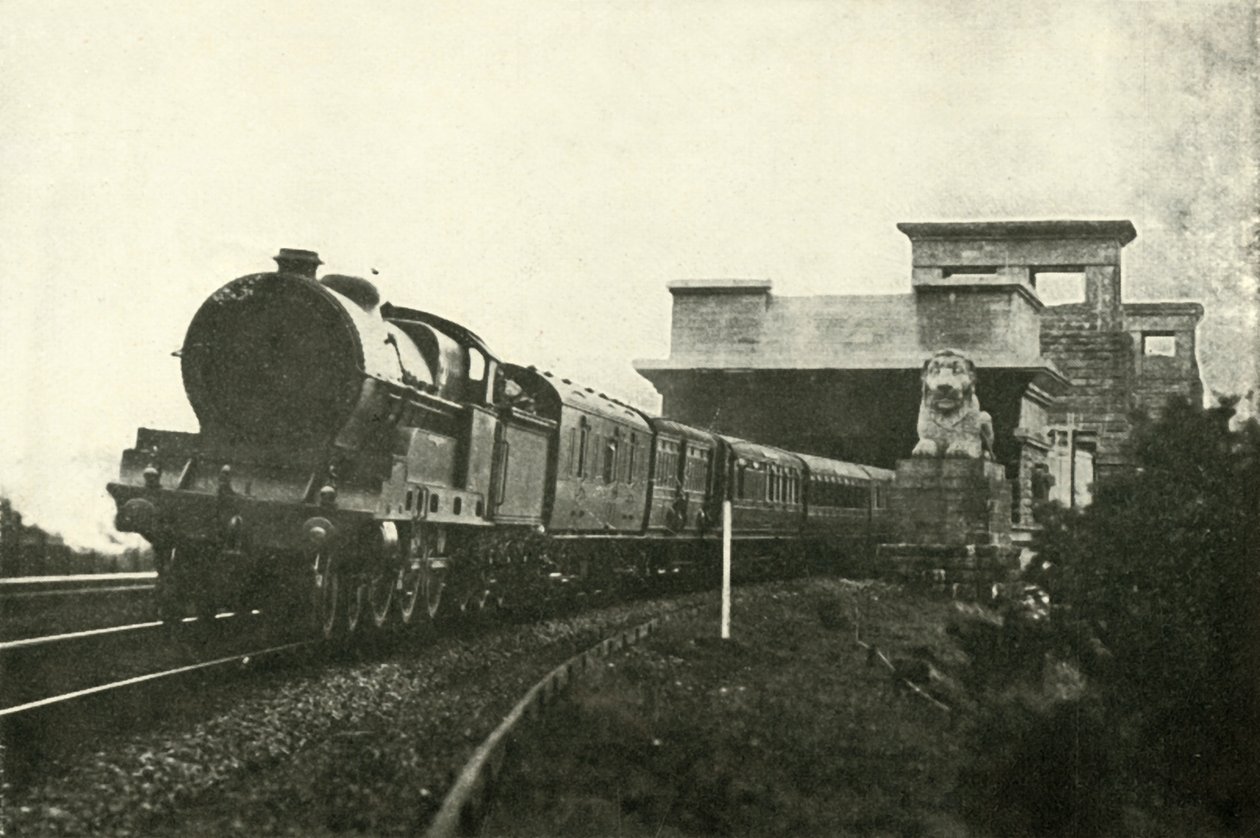 El correo irlandés saliendo del puente Menai, c1930 de Unbekannt