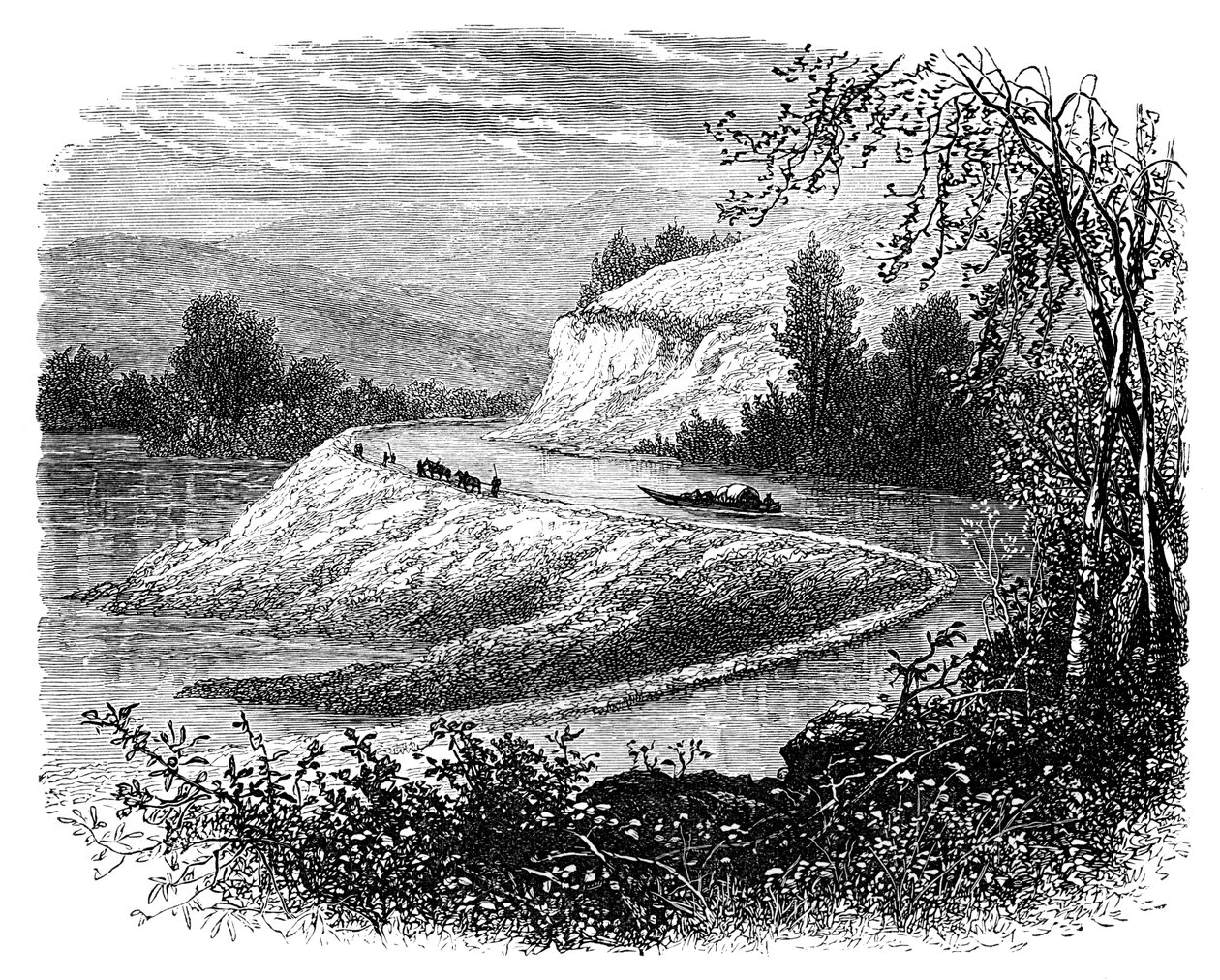 El río James y el campo cerca de Richmond, Virginia, EE.UU., siglo XIX de Unbekannt