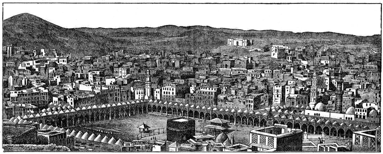 La Kaaba, mezquita Masjid al-Haram, La Meca, 1877 de Unbekannt
