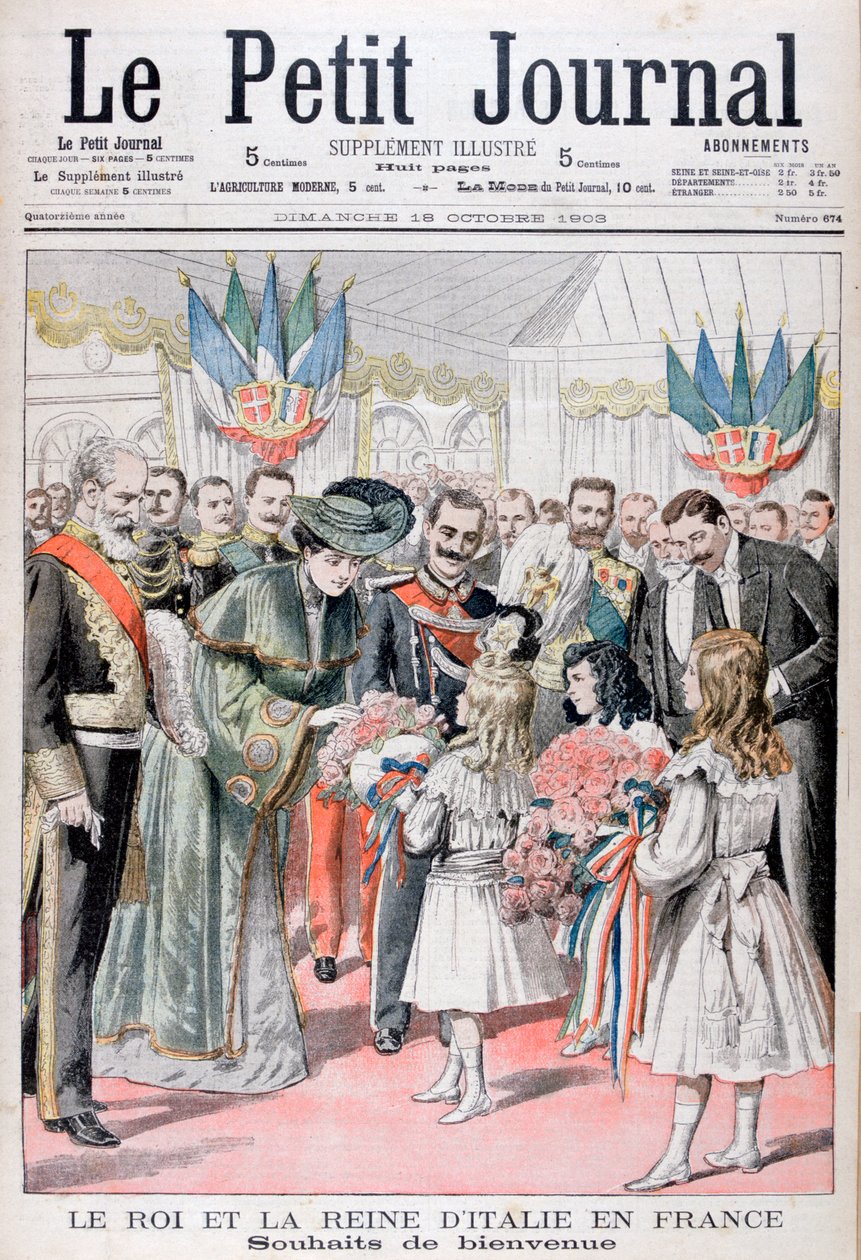 El Rey y la Reina de Italia en Francia, 1903 de Unbekannt