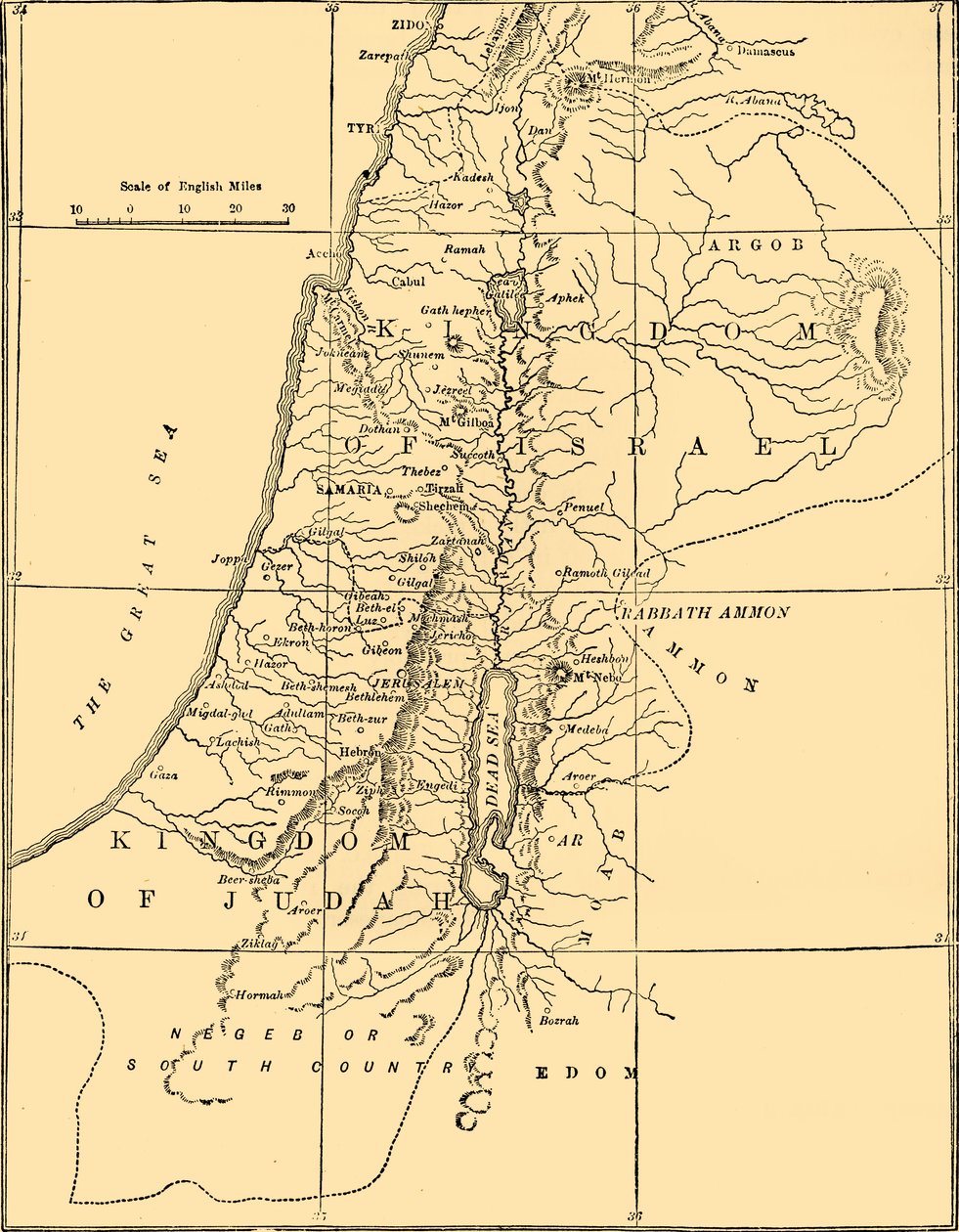 Los reinos de Judá e Israel, 1890 de Unbekannt