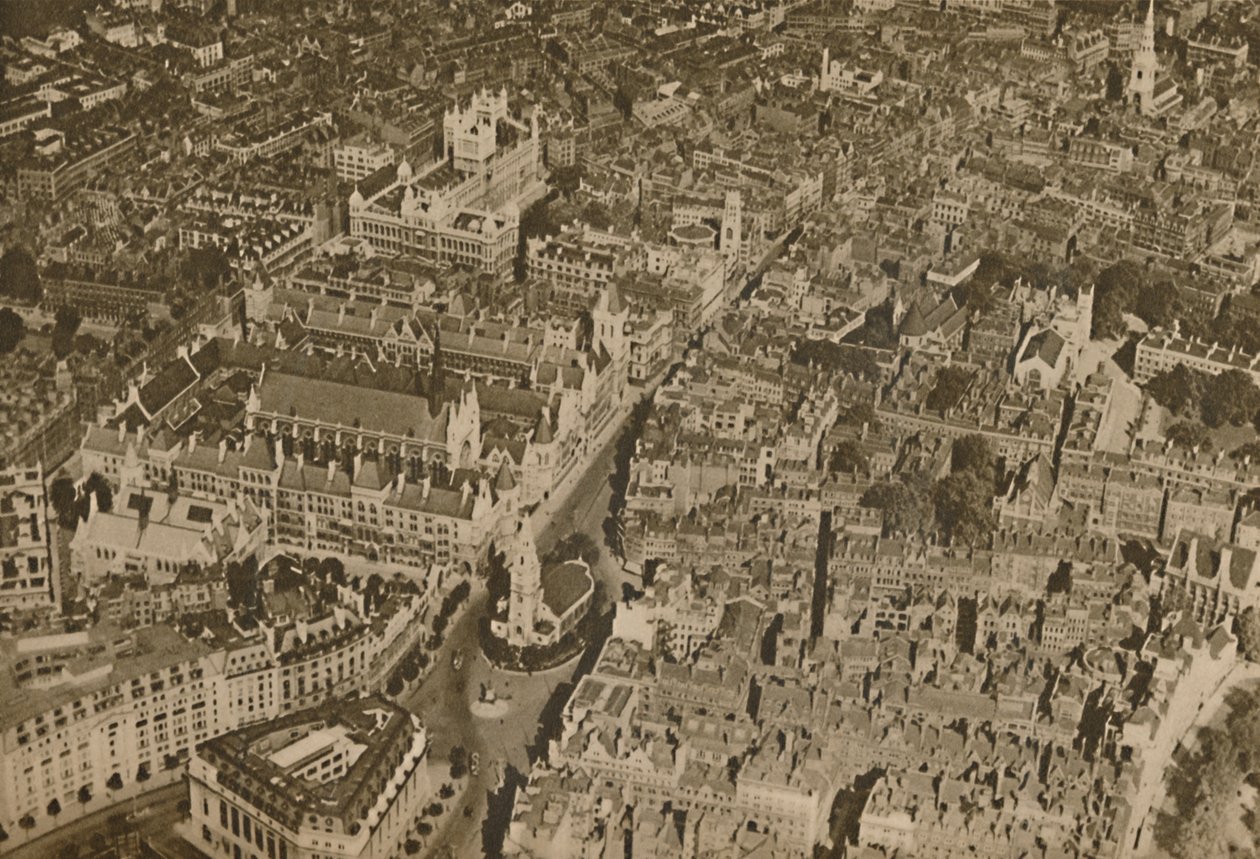 La Guarida de la Ley como Pocos Londinenses la Ven: El Templo y los Tribunales de Justicia, c1935 de Unbekannt