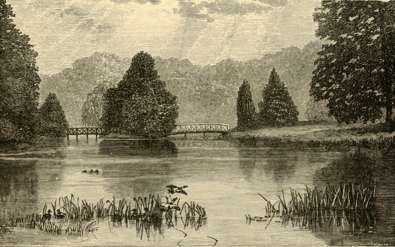 El lago, Blenheim, 1898 de Unbekannt