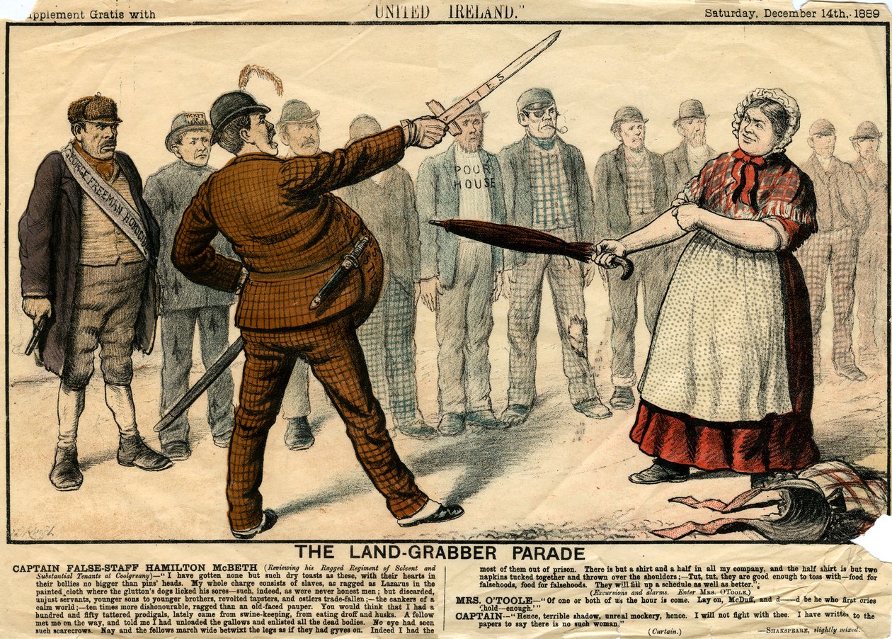 El desfile del acaparador de tierras, 1889 de Unbekannt