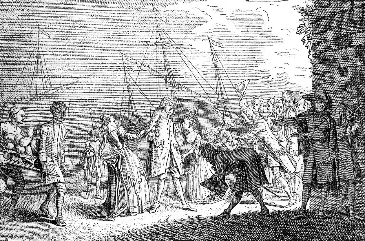 El desembarco de Senesino, 1720 de Unbekannt