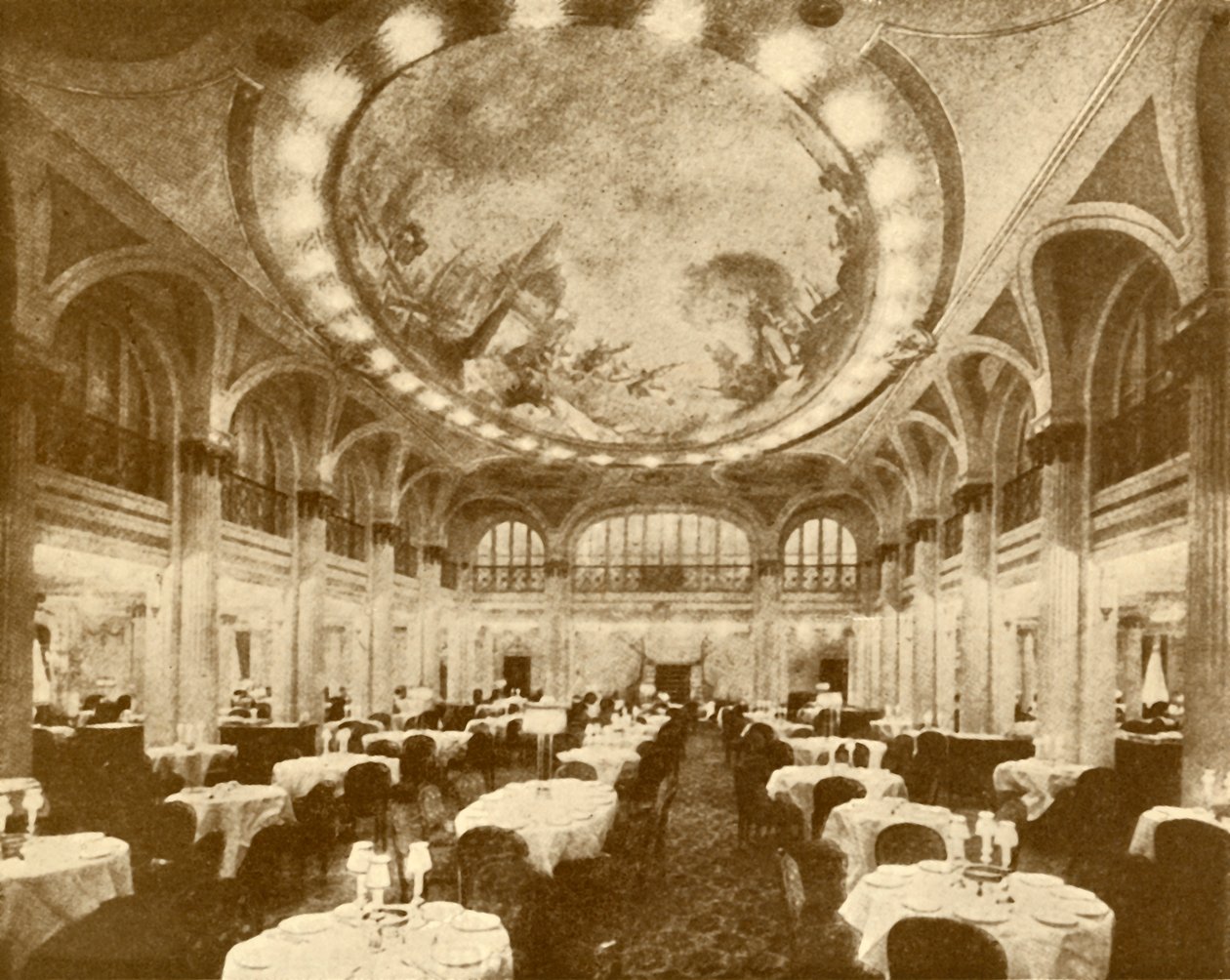 El lujosamente decorado salón comedor principal del Leviathan, c1930 de Unbekannt