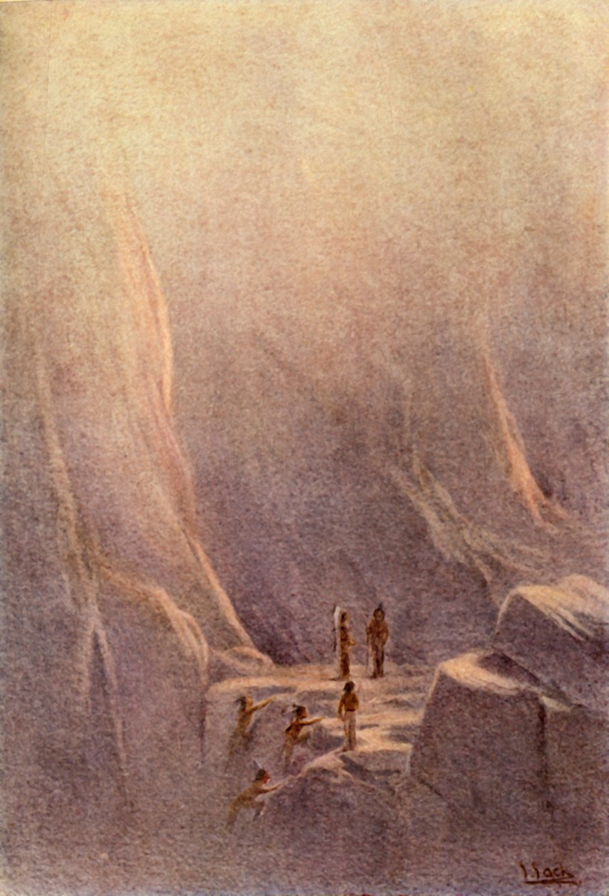 Los Lenape llegan al lugar de las cuevas, 1914 de Unbekannt