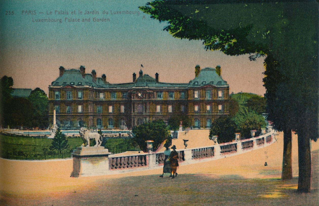 El Palacio de Luxemburgo y el Jardín de Luxemburgo, París de Unbekannt