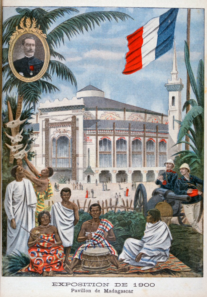 El pabellón de Madagascar en la Exposición Universal de 1900, París, 1900 de Unbekannt