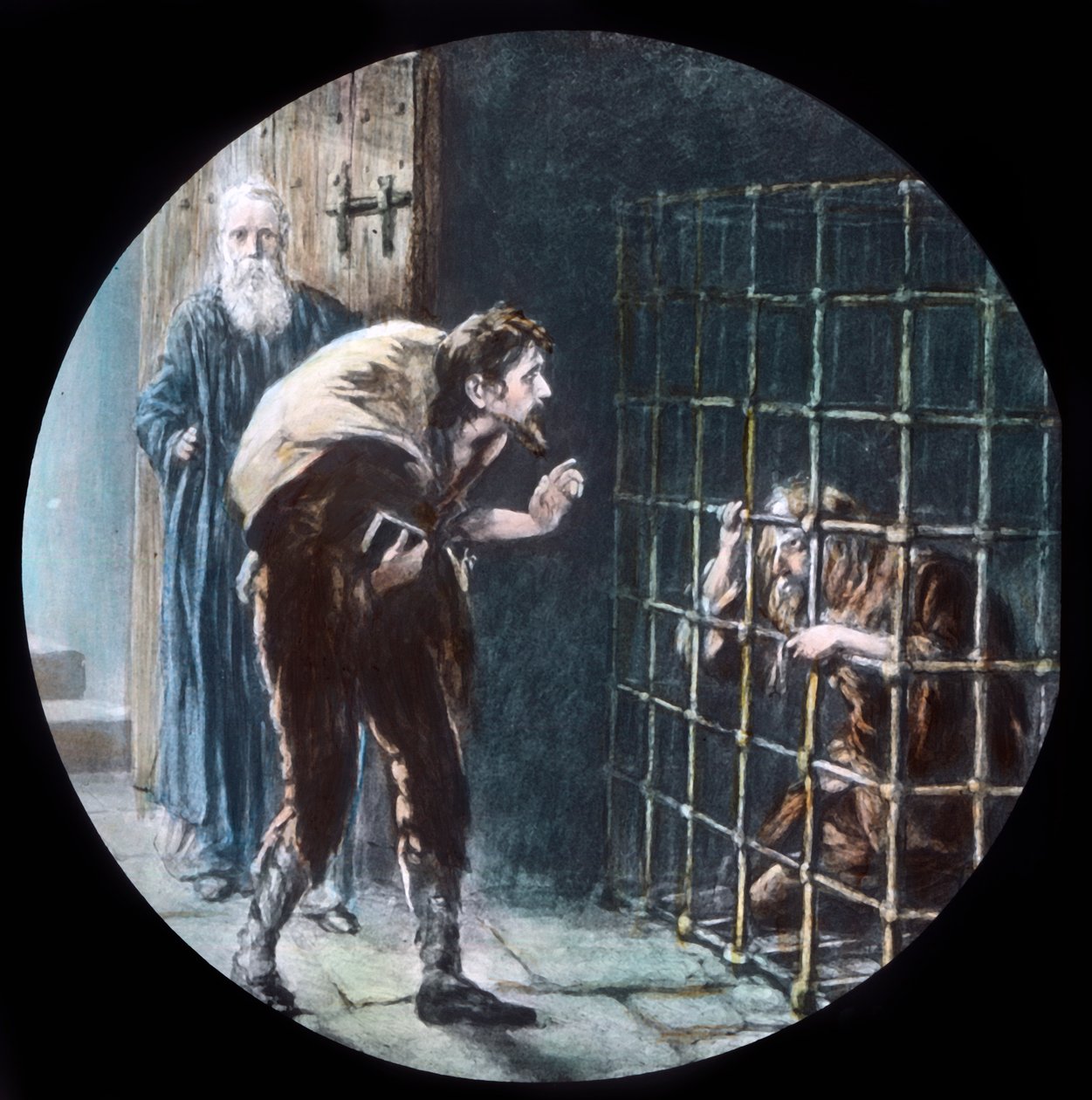 El hombre en la jaula, c1910 de Unbekannt