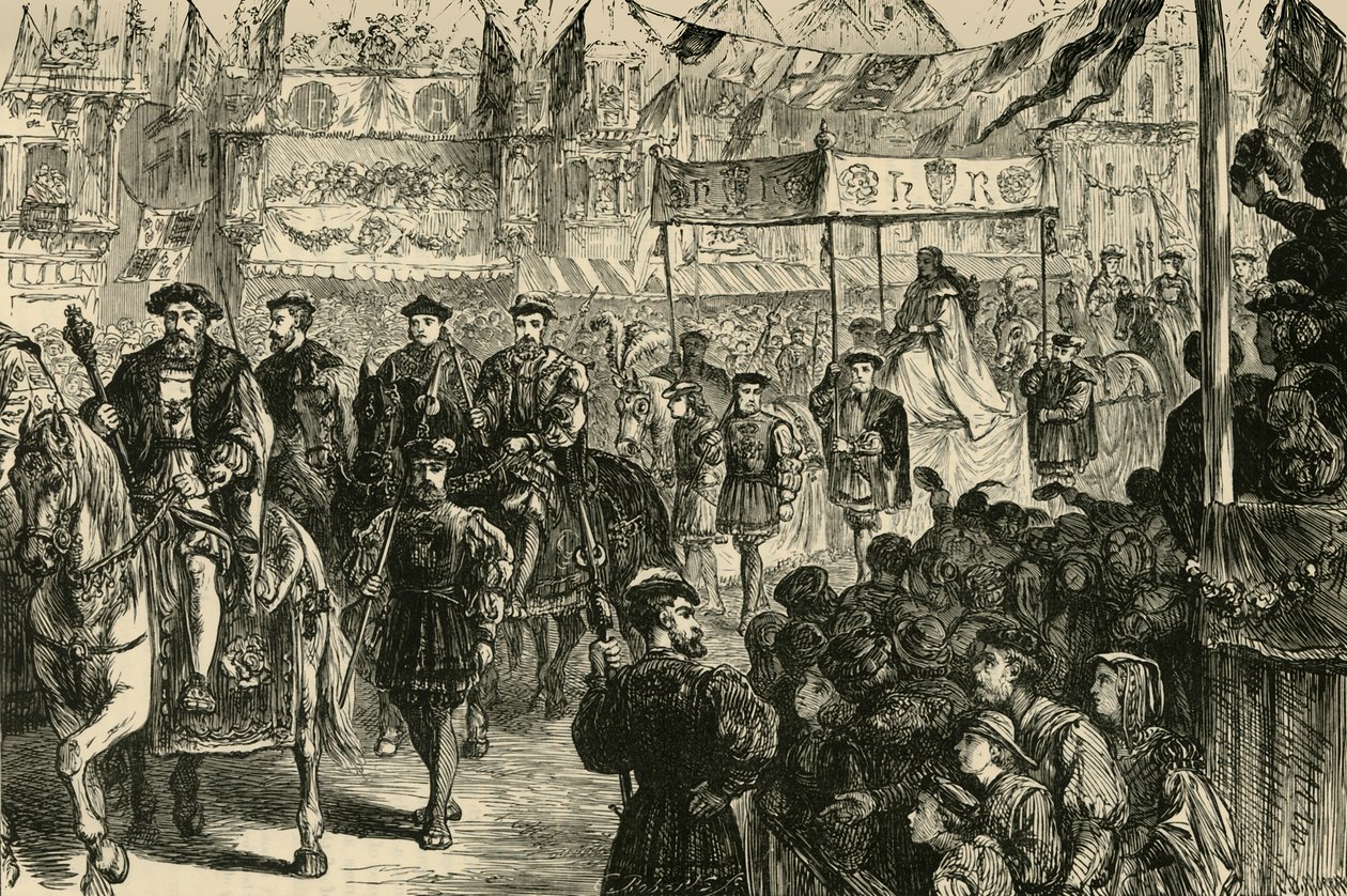 La procesión nupcial de Ana Bolena, 1533, 1890 de Unbekannt