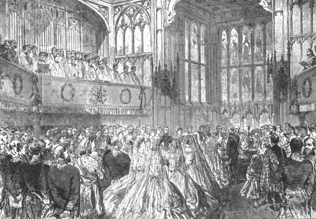 El matrimonio de la princesa Helena con el príncipe Christian de Schleswig-Holstein, 1866, 1901 de Unbekannt
