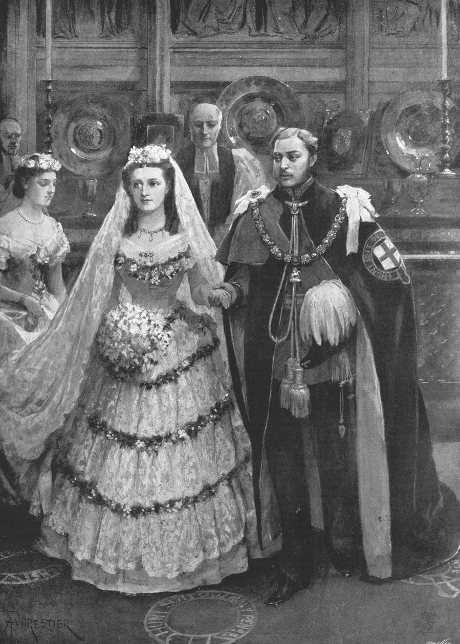 El matrimonio del Príncipe de Gales con la Princesa Alexandra de Dinamarca..., Windsor, 1863 de Unbekannt