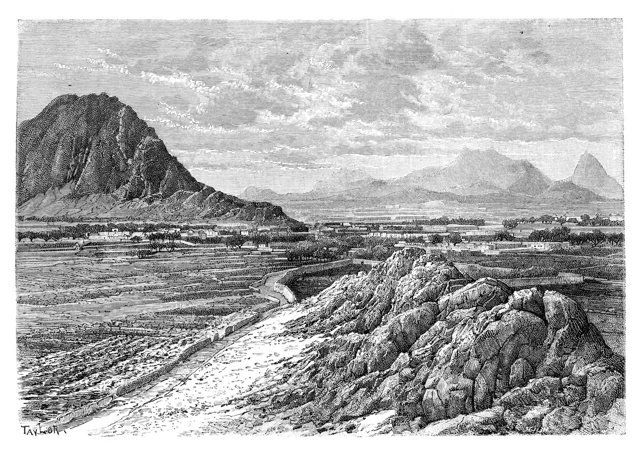 El paso de Marsha, al norte de Kandahar, Afganistán, 1895 de Unbekannt