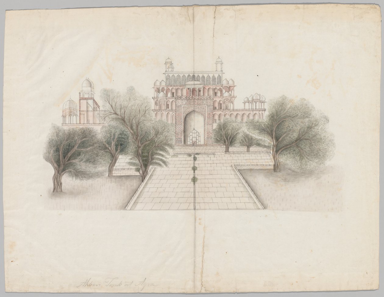 El Mausoleo de Akbar en Secundrabad, principios del siglo XIX de Unbekannt