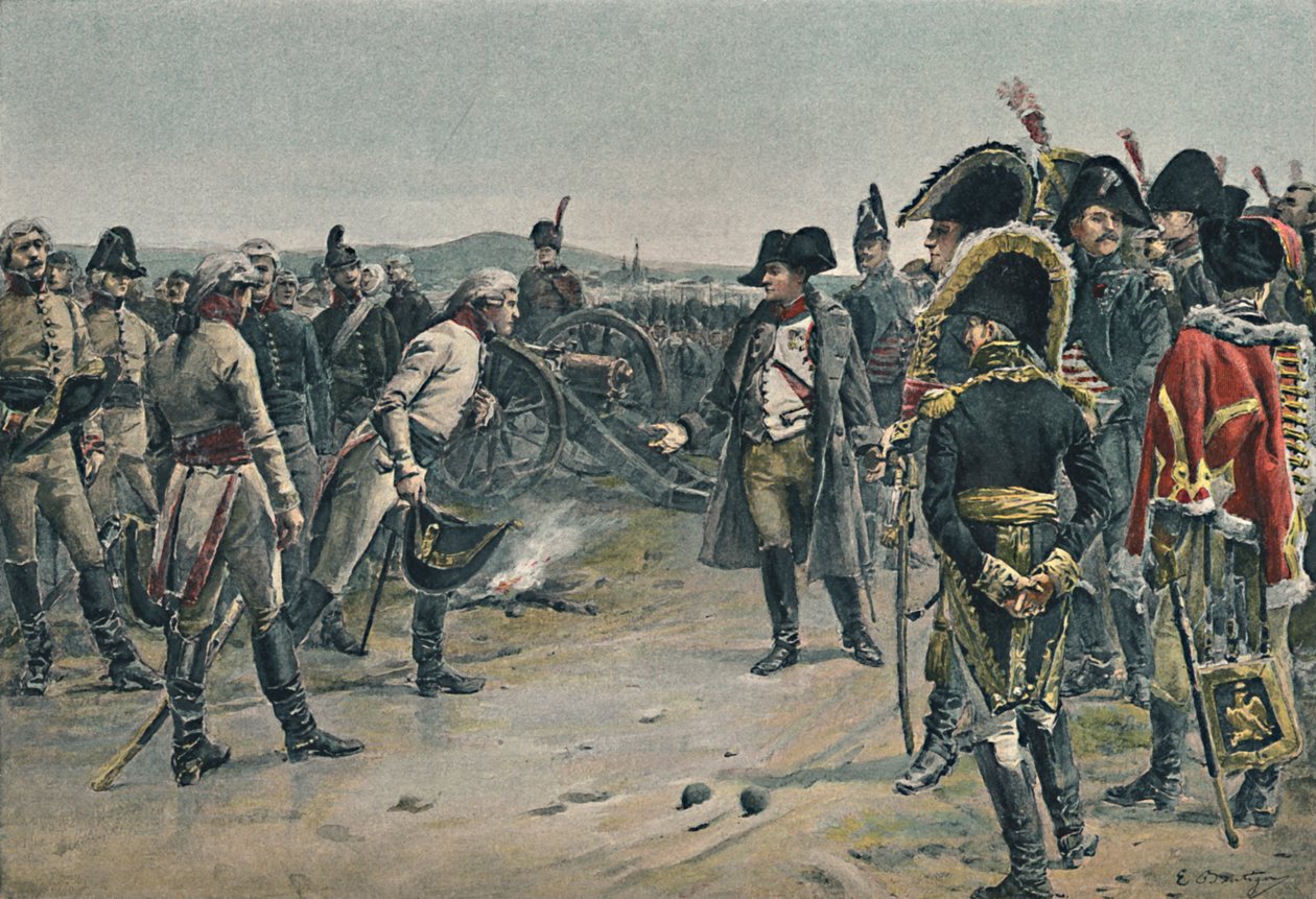 El encuentro de Napoleón y Mack, 1805 de Paul Émile Boutigny
