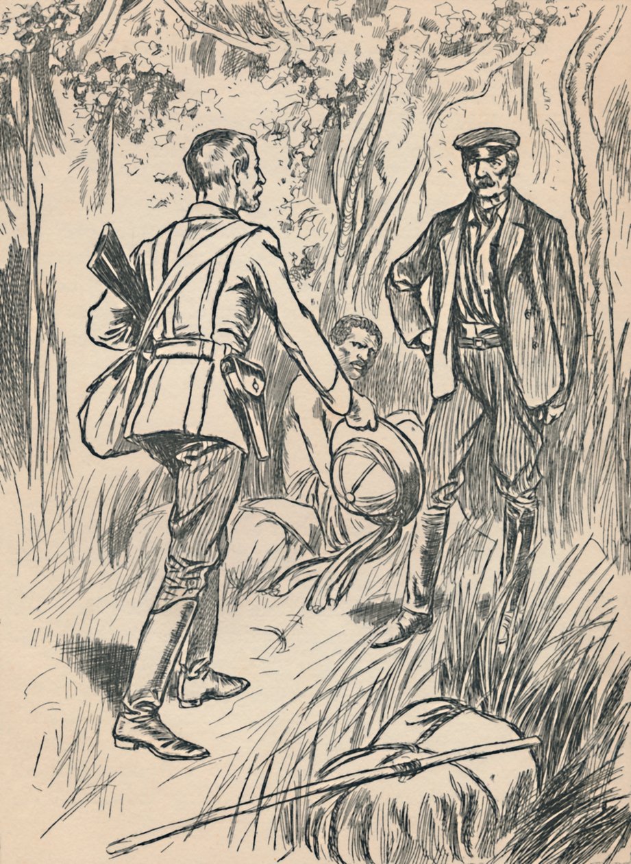 El encuentro de Stanley y Livingstone, c. 1907 de Unbekannt