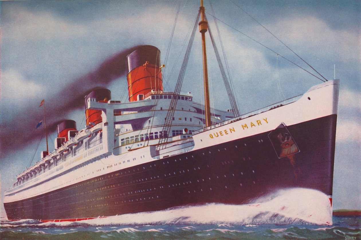 El poderoso Atlántico rompe récords, el Queen Mary, 1937 de Unbekannt