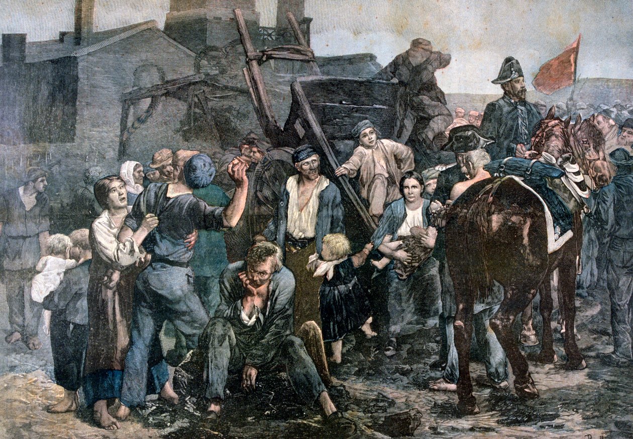 La Huelga de los Mineros en Carmaux, 1892 de Unbekannt