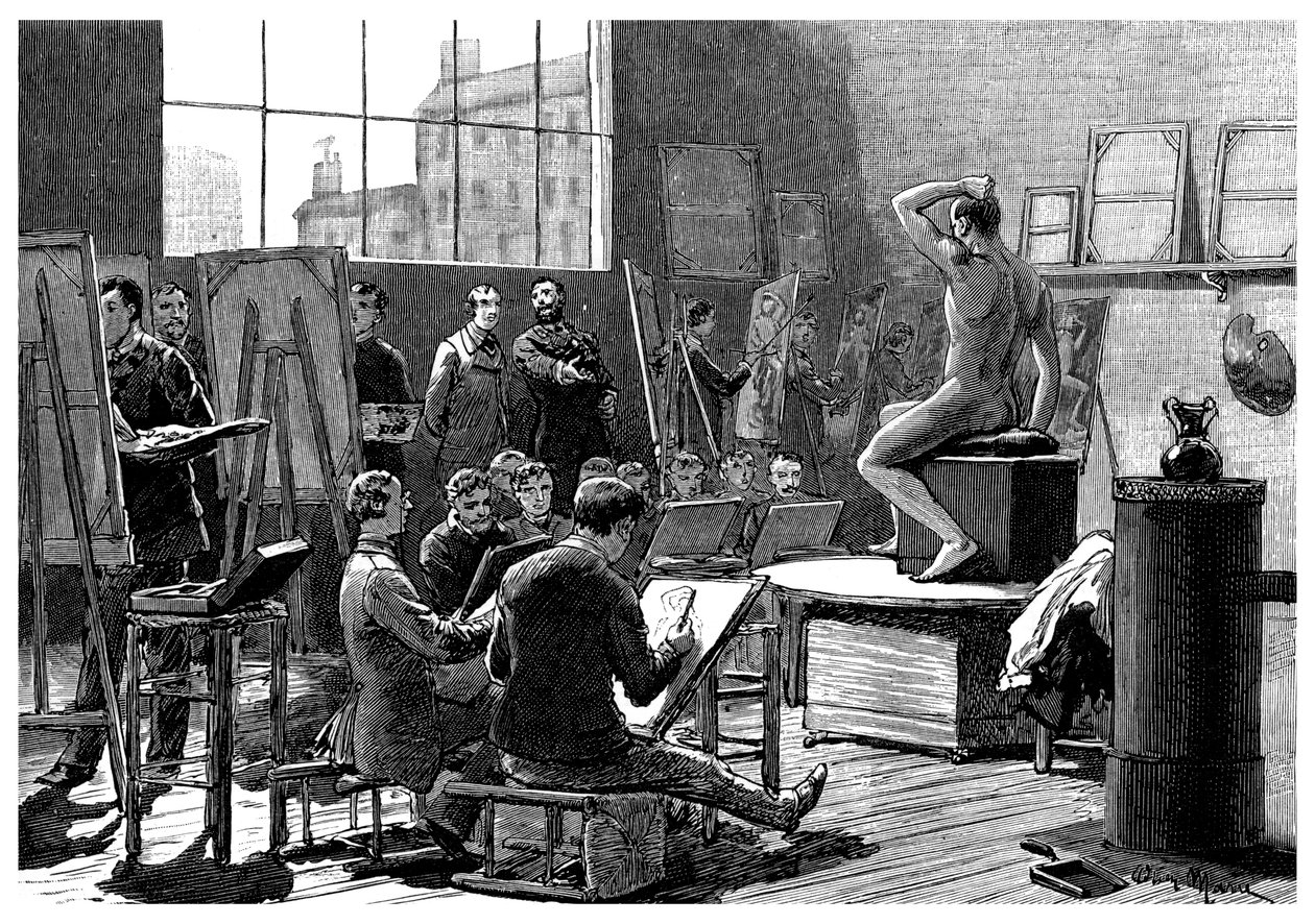 La modelo, 1882 de Unbekannt