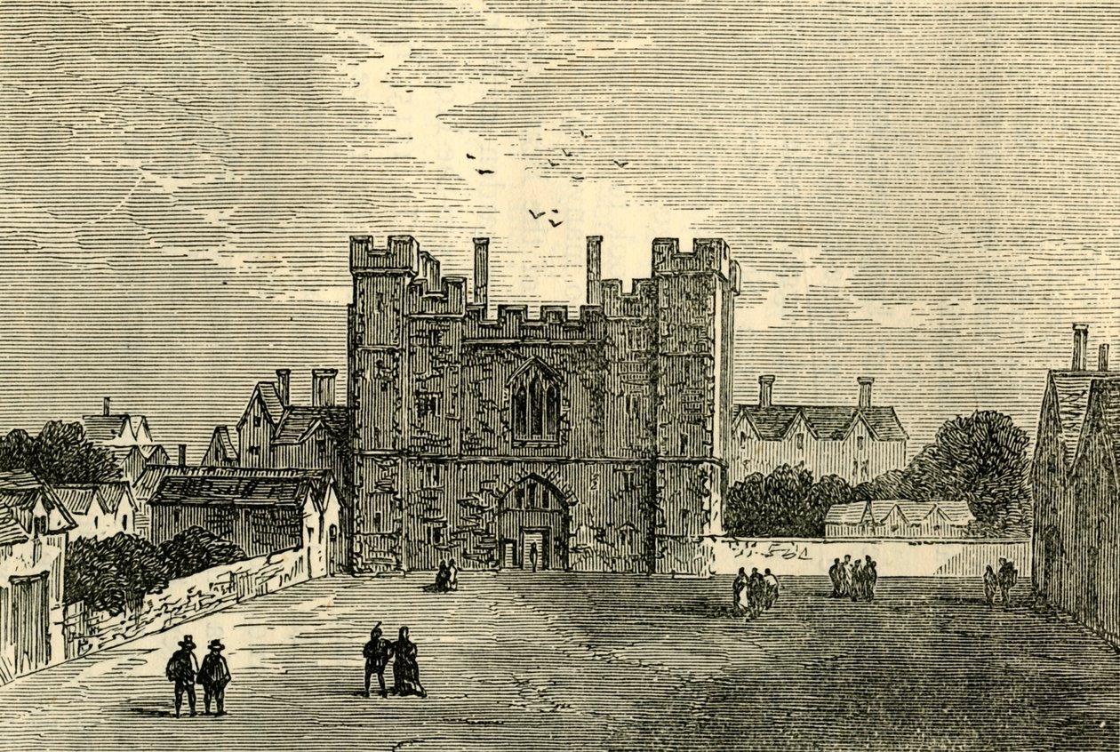 El Monasterio de San Juan de Jerusalén, Clerkenwell - La puerta desde el oeste, c. 1872 de Unbekannt