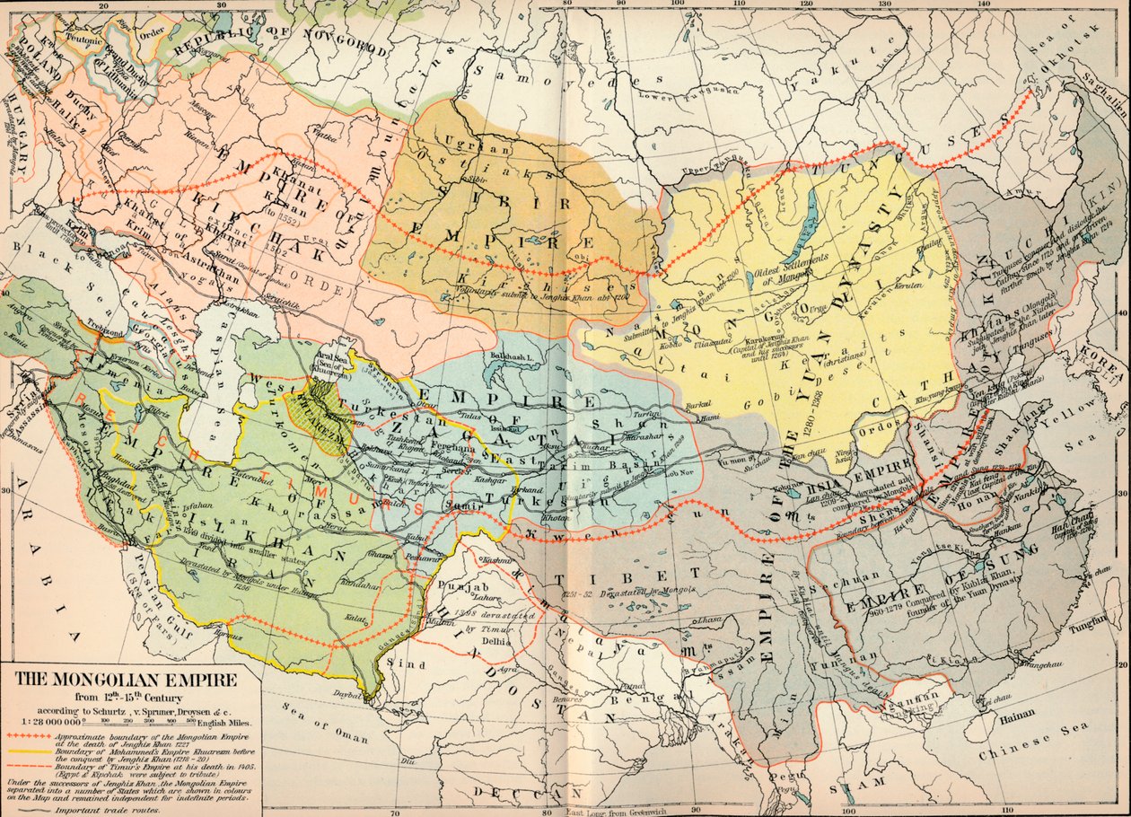 El Imperio Mongol del siglo XII al XV, c1903, 1904 de Unbekannt