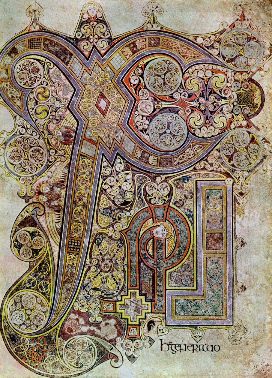 La Página del Monograma, 800 AD, siglo XX de Unbekannt