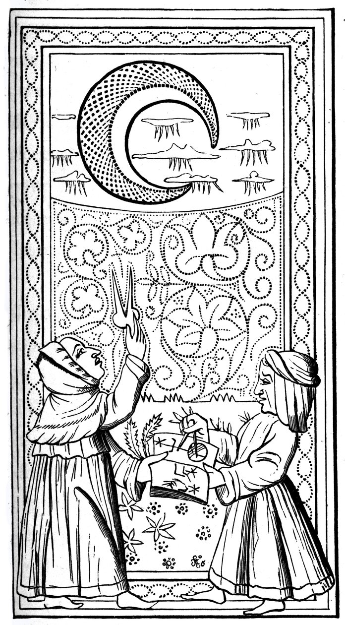 La Luna, carta del tarot, siglo XIV, 1870 de Unbekannt