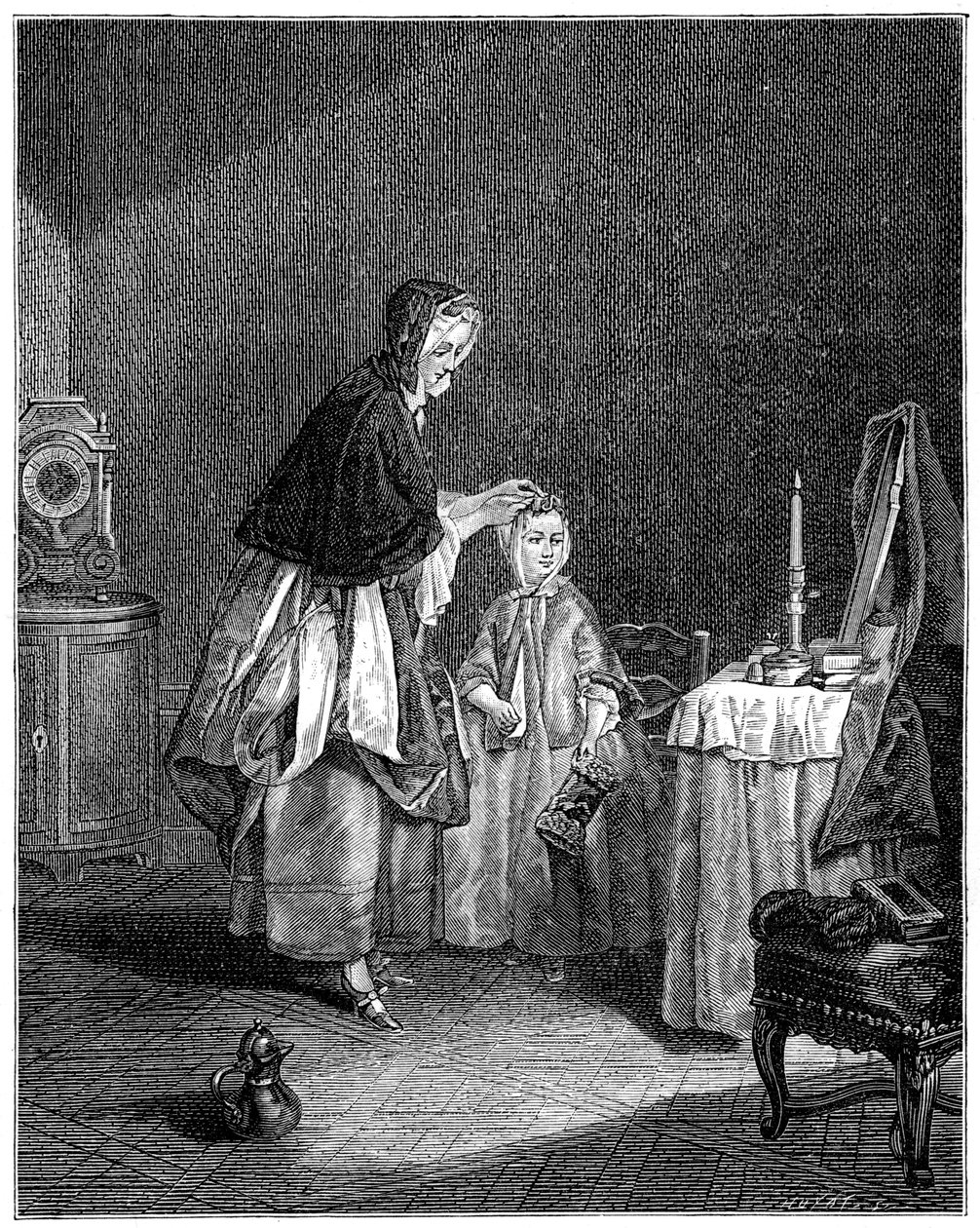 La toilette matutina, 1885 de Unbekannt