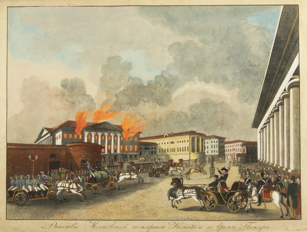 Los Bomberos de Moscú, 1810 de Unbekannt