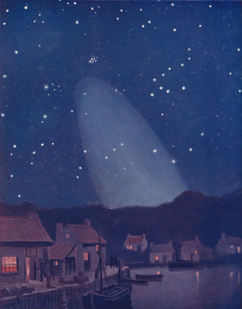 El misterioso cono de luz en el cielo, 1935 de Unbekannt