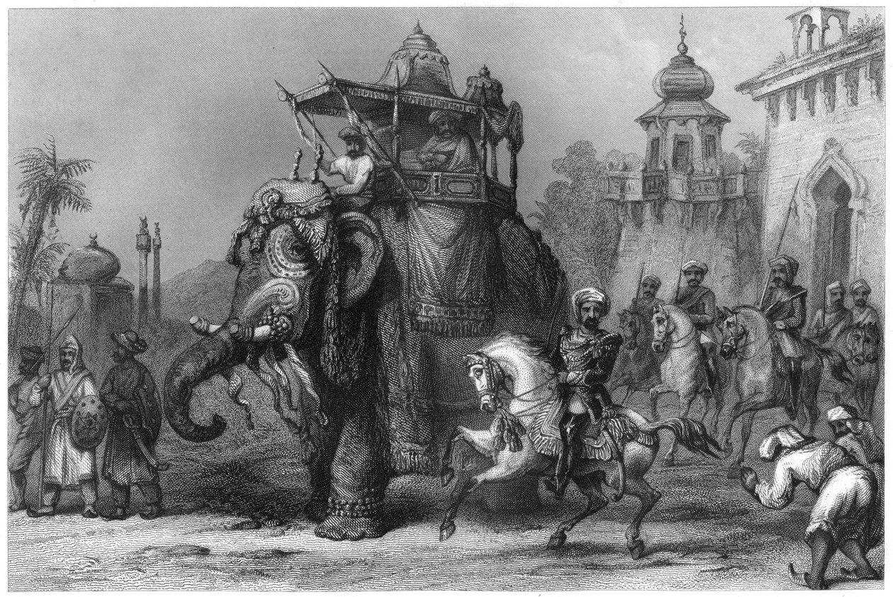 El Nana Sahib con su escolta, c1860 de Unbekannt