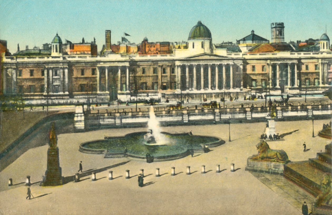 La Galería Nacional y Trafalgar Square, Londres de Unbekannt