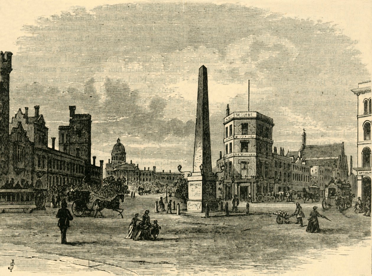 El Obelisco en el Circo de San Jorge, c1878 de Unbekannt