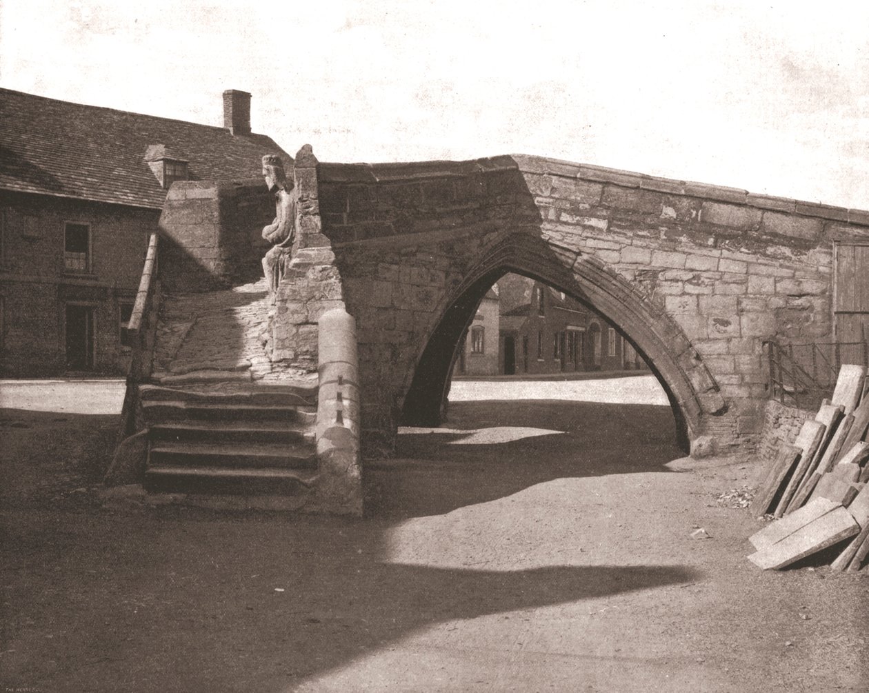 El viejo puente en Croyland, Lincolnshire, 1894 de Unbekannt