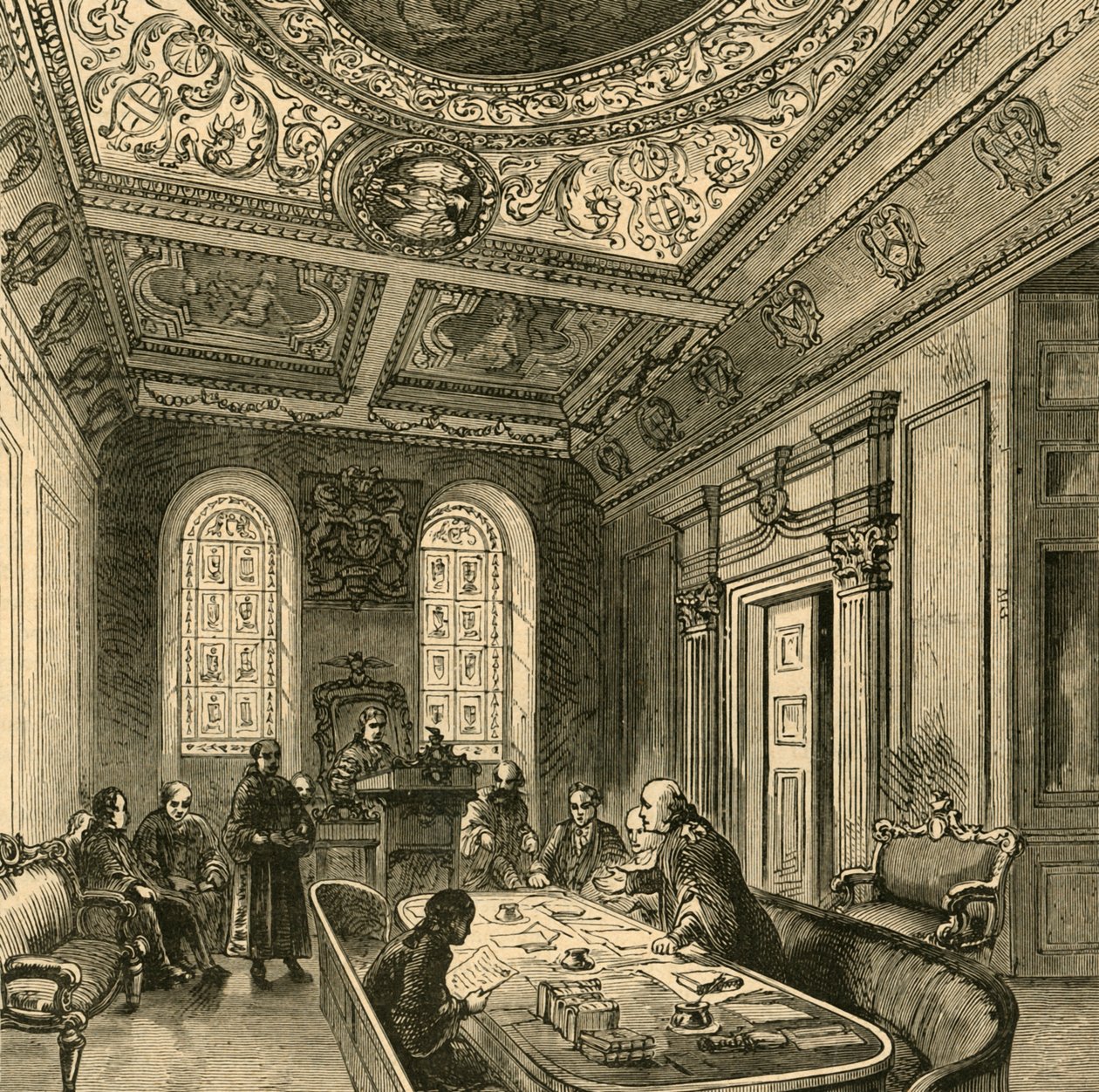 El antiguo tribunal de concejales, Guildhall, 1897 de Unbekannt