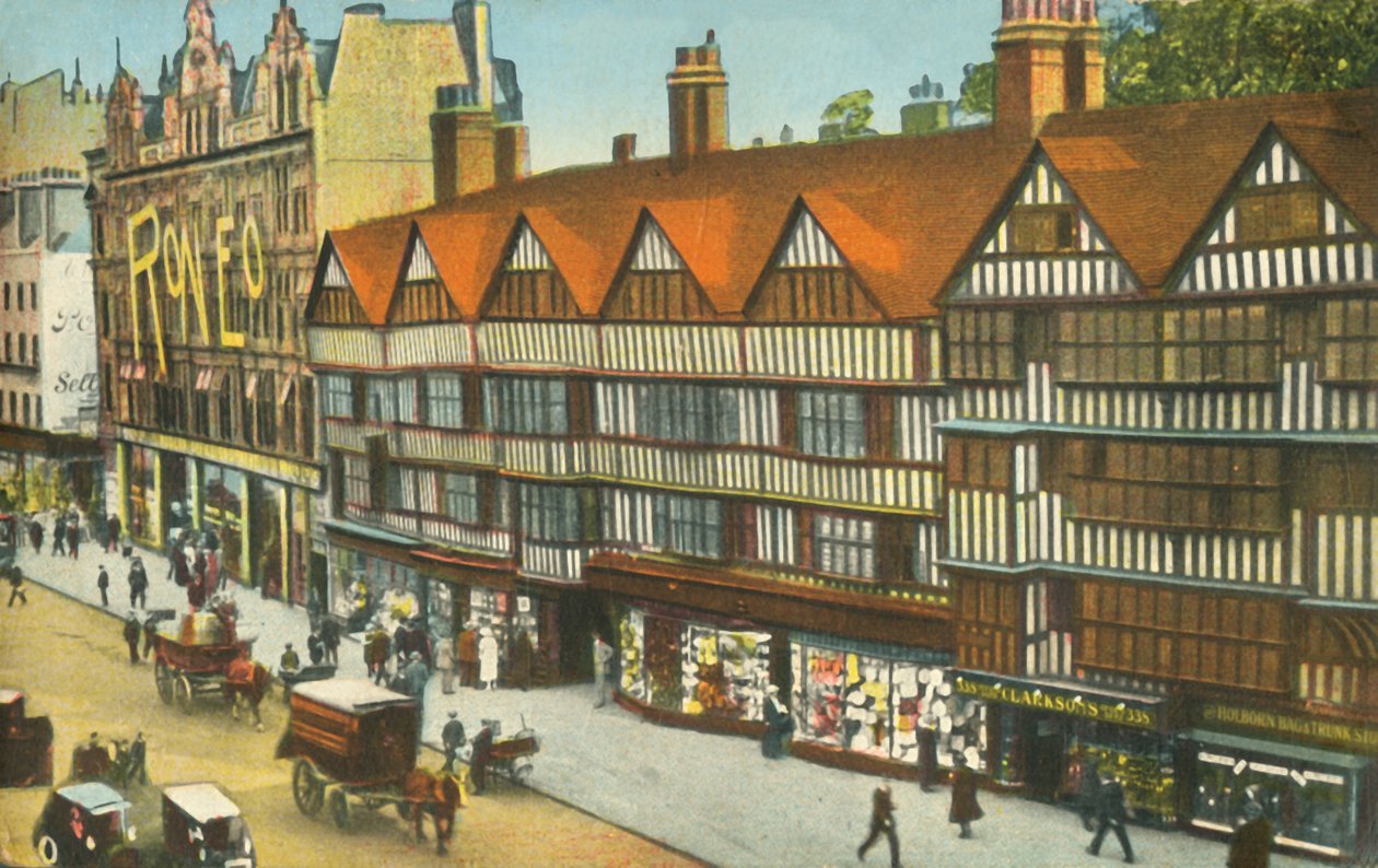 Las casas antiguas, Holborn, Londres, c1910 de Unbekannt