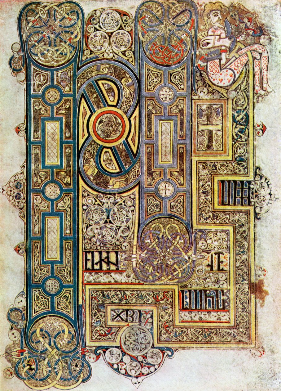 Las palabras iniciales del Evangelio de San Marcos, 800 AD, siglo XX de Unbekannt