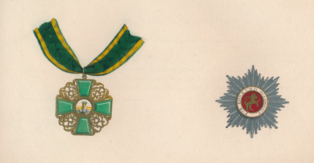 La Orden del León de Baden León Dorado de Daringen, siglo XIX de Unbekannt