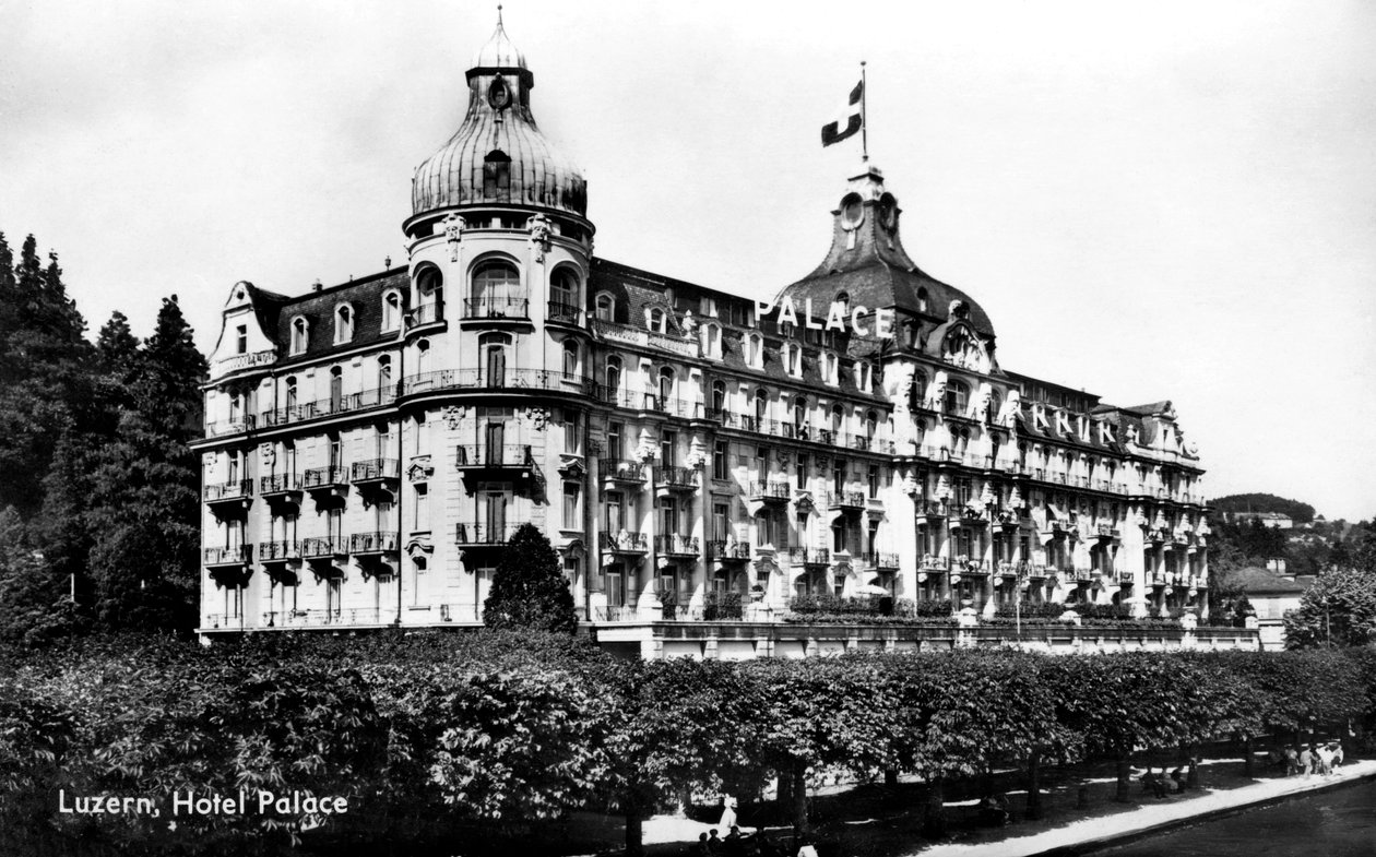 El Hotel Palace, Lucerna, Suiza, principios del siglo XX de Unbekannt