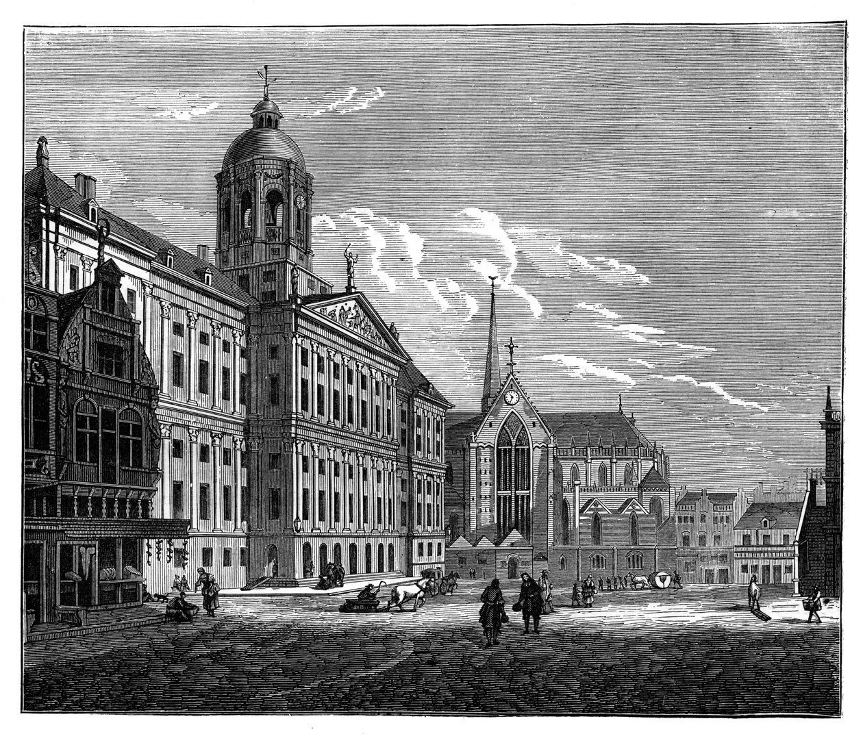 El Palais Royal, Ámsterdam, c. 1890 de Unbekannt