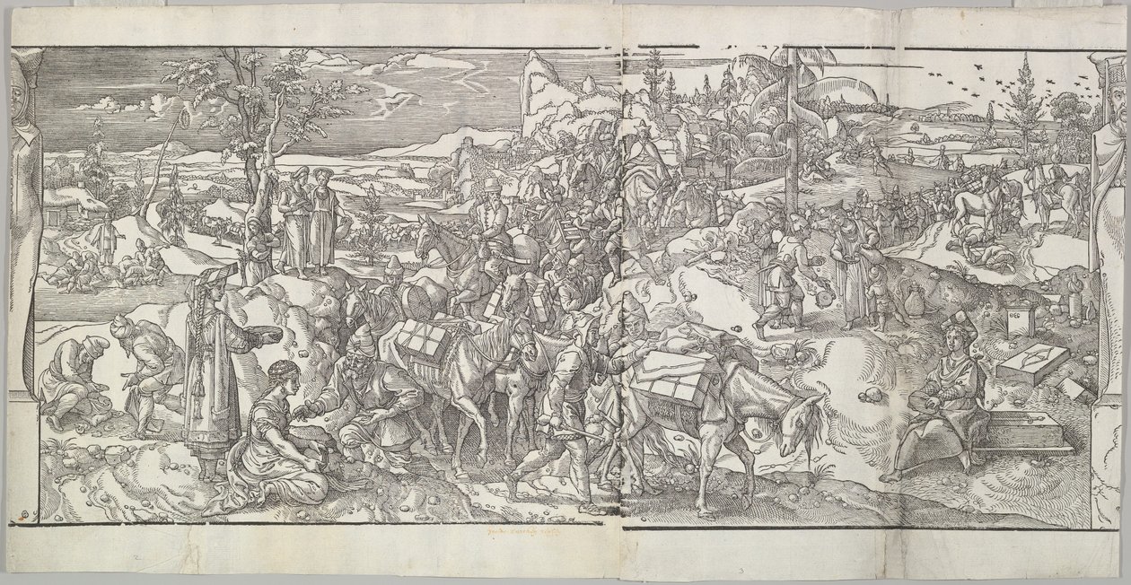 El paso de una caravana del friso Ces Moeurs et fachons de faire de Turcz Customs..., 1553 de Unbekannt