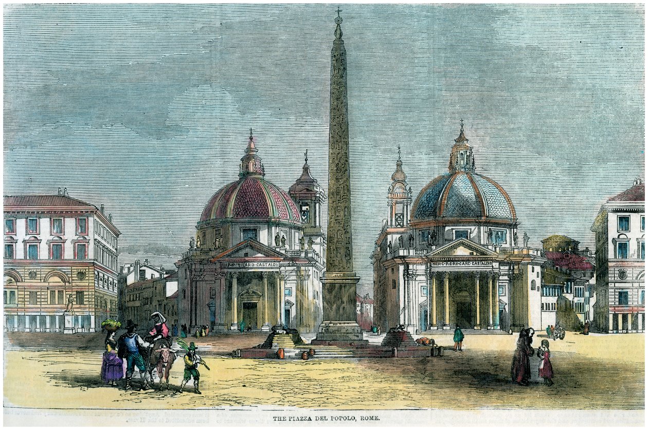La Piazza del Popolo, Roma, Italia de Unbekannt